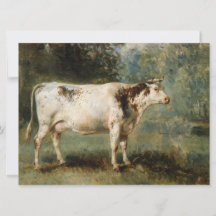 Vaca en un paisaje rural (animal de granja)