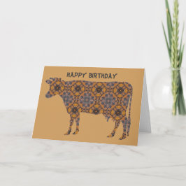 Tarjeta Vaca feliz cumpleaños