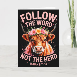 Tarjeta Vaca Highland cristiana 