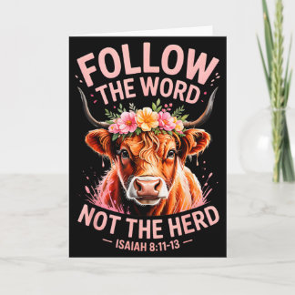 Tarjeta Vaca Highland cristiana 