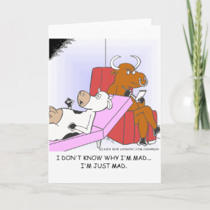 Tarjeta Vaca Loca en Terapia Regalos Divertidos y Coleccio