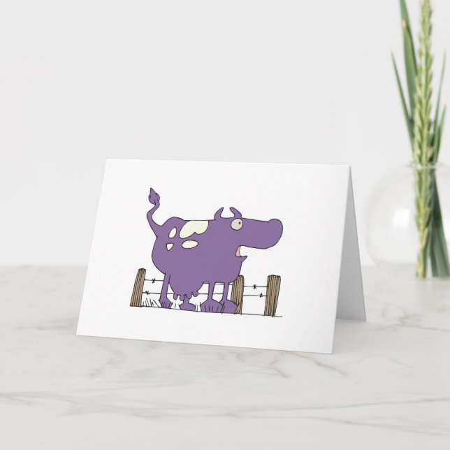 Tarjeta Vaca Morada Tonta (Anverso)
