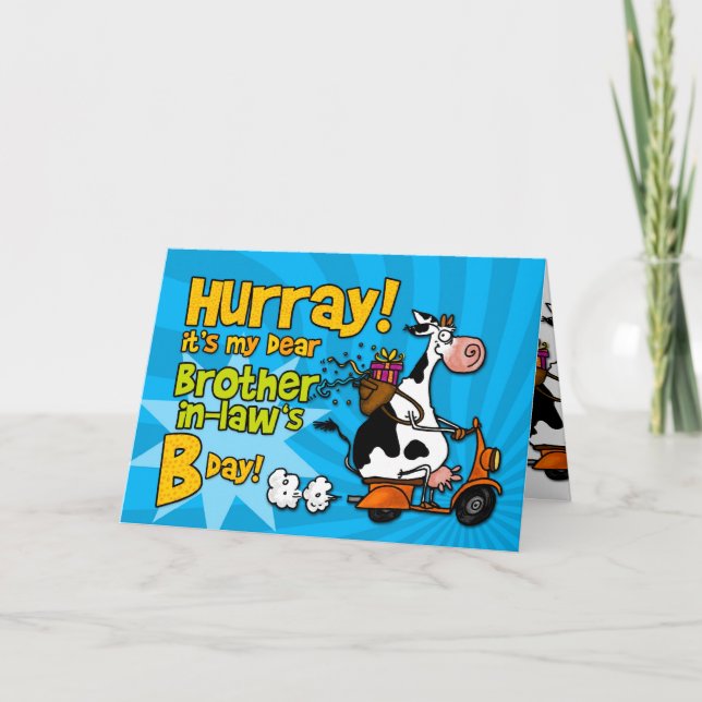 Tarjeta vaca motoneta bd - cuñado (Anverso)