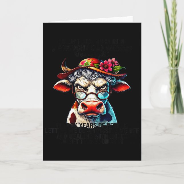 Tarjeta Vaca No Acabo De Convertirme En Una Gruñona Ancian (Anverso)