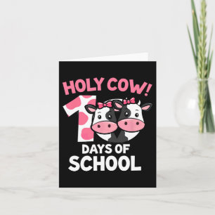 Tarjeta Vaca Sagrada 100 Días De Escolares De Vacas