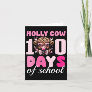 Tarjeta Vaca Santa 100 días de escuela 100 días niño más i