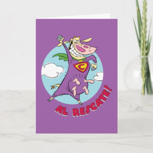 Tarjeta ¡Vaca y pollo Super Vaca Al Rescate!