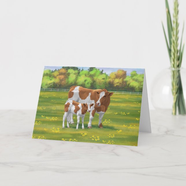 Tarjeta Vaca y ternera en salsa de verano de Guernsey (Anverso)