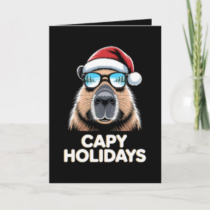 Tarjeta Vacaciones Capy Navidad Capybara Gafas de sol Sant