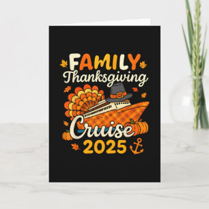 Tarjeta Vacaciones Crucero de Acción de Gracias Pavo Famil