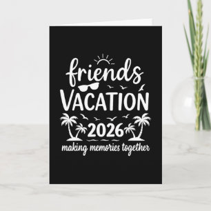 Tarjeta Vacaciones de amigos 2026 Squad de playa tropical