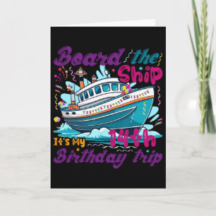 Tarjeta Vacaciones de crucero por 14 cumpleaños 14 años ba