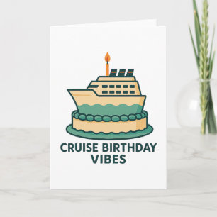 Tarjeta Vacaciones de cumpleaños en crucero para hombres
