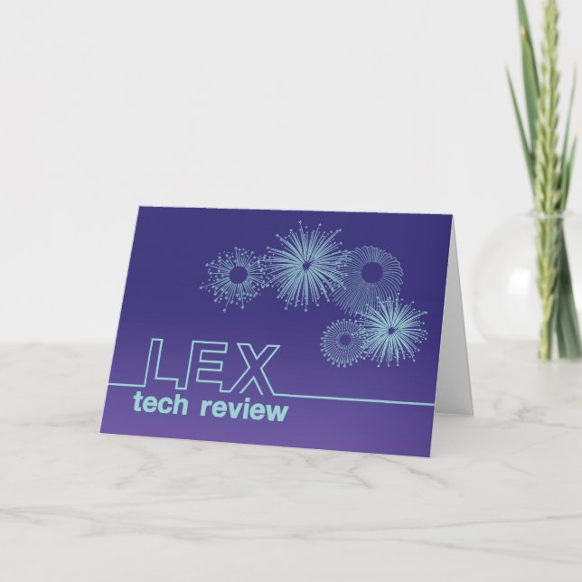 Tarjeta Vacaciones de diseño personalizado de Lex Tech Rev (Anverso)