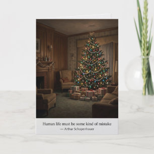 Tarjeta Vacaciones de filosofía de Schopenhauer Navidad os