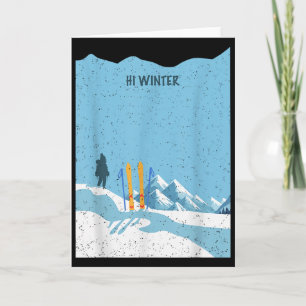 Tarjeta Vacaciones de invierno Esquí Navidad Esquí Navidad