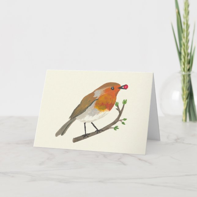 Tarjeta Vacaciones de invierno - Robin Redmama (Anverso)