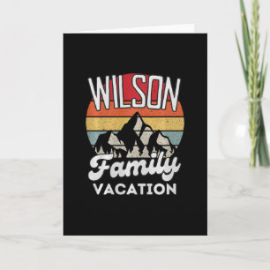 Tarjeta Vacaciones de la familia Wilson Montaña Retro Atar