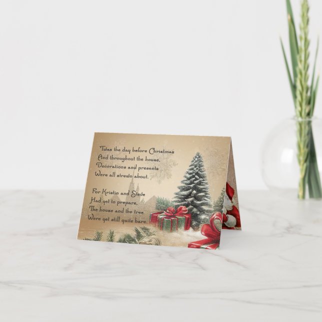 Tarjeta Vacaciones de Navidad (Anverso)