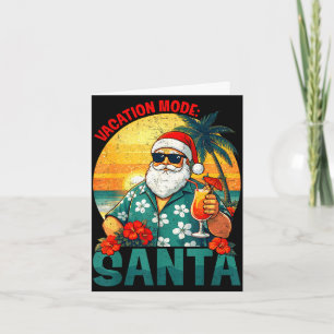Tarjeta Vacaciones de Navidad en julio modo santa hawaii p