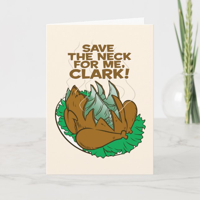 Tarjeta Vacaciones de Navidad | Sálvame el cuello, Clark! (Anverso)