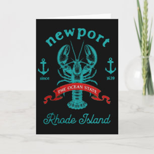 Tarjeta Vacaciones de pesca de langostas en Newport Rhode