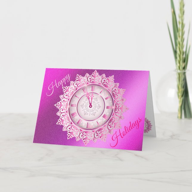Tarjeta Vacaciones de Pink Happy (Anverso)