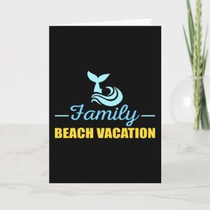 Tarjeta Vacaciones de playa con la familia