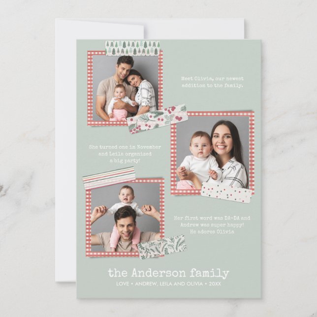 Tarjeta Vacaciones de Scrapreserve | Año de revisión 3 fot (Anverso)