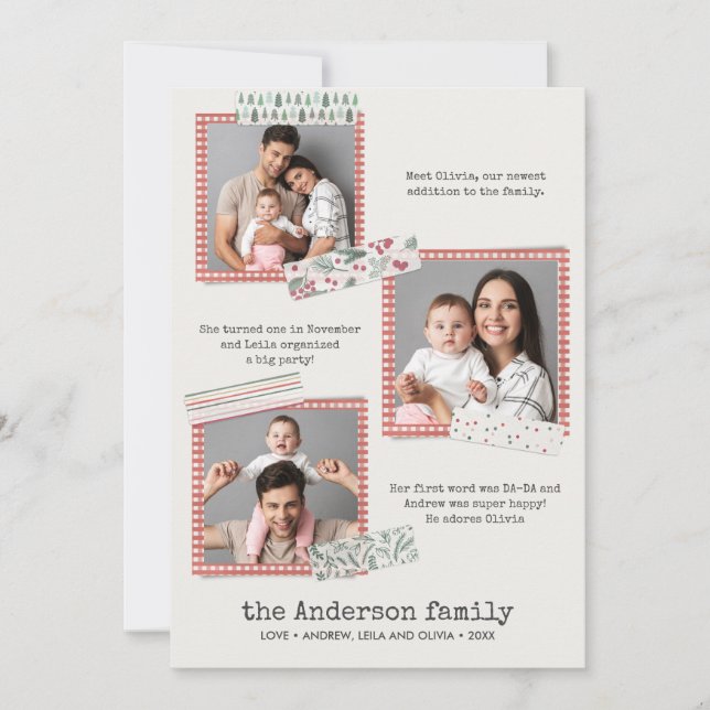 Tarjeta Vacaciones de Scrapreserve | Año de revisión 3 fot (Anverso)