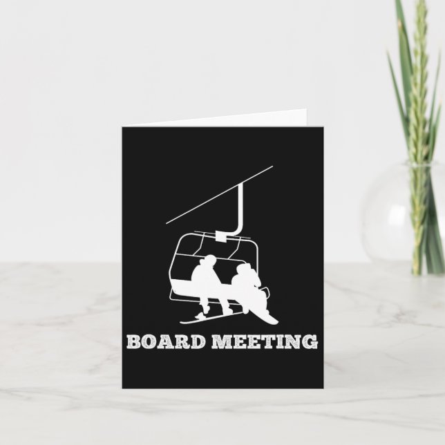 Tarjeta Vacaciones de Snowboard Meeting Snowboard (Anverso)
