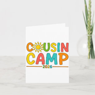Tarjeta Vacaciones de verano campamento de primos 2026 cre
