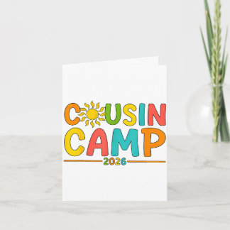 Tarjeta Vacaciones de verano campamento de primos 2026 cre