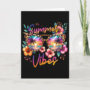 Tarjeta Vacaciones de verano con vibraciones veraniegas vi