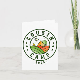 Tarjeta Vacaciones de verano de la tribu de camping Cousin