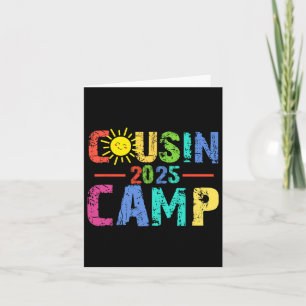 Tarjeta Vacaciones de verano en campamento de Primos Camp