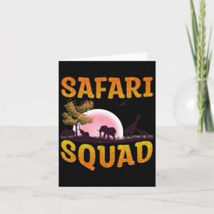 Tarjeta Vacaciones de verano en familia africana Safari Sq