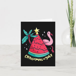 Tarjeta Vacaciones de verano Sandía Árbol de Navidad Navid