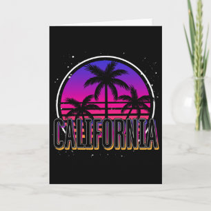 Tarjeta Vacaciones de verano tropicales Cali Retro Palmera