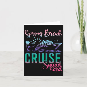 Tarjeta Vacaciones de viaje de la familia Spring Break Cru