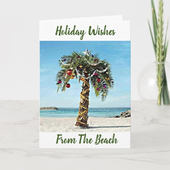 TARJETA VACACIONES DESEAS DE ***LA PLAYA**** (Anverso)