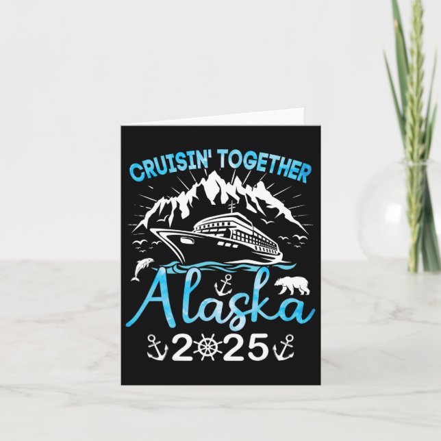 Tarjeta Vacaciones en crucero por Alaska 2025 Crucero fami (Anverso)