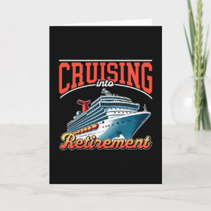 Tarjeta Vacaciones en Crucero Retirado Navegando hacia la 