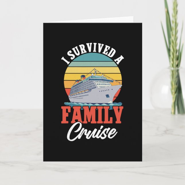 Tarjeta Vacaciones en crucero Sobreviví a un crucero famil (Anverso)