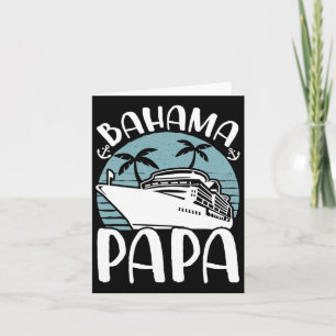 Tarjeta Vacaciones en crucero viaje familiar Bahamas Papá