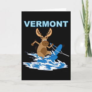 Tarjeta Vacaciones en el lago Moose Moose de esquí acuátic