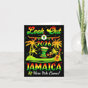 Tarjeta Vacaciones en Jamaica 2026 Aquí Venimos Cumpleaños