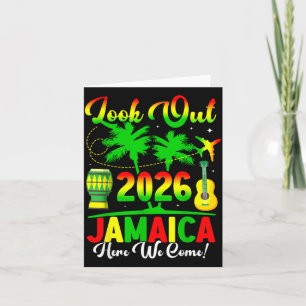 Tarjeta Vacaciones en Jamaica 2026 Aquí Viene Cumpleaños C