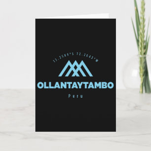 Tarjeta Vacaciones en la montaña Ollantaytambo esquí Perú