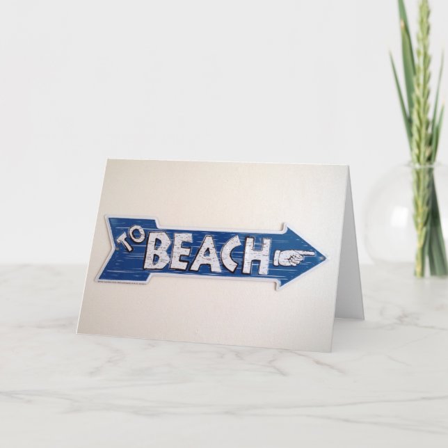 Tarjeta vacaciones en la playa (Anverso)